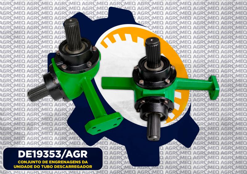 CONJUNTO DE ENGRENAGENS DA UNI DO TUBO DESCARREGADOR DE19353/AGR