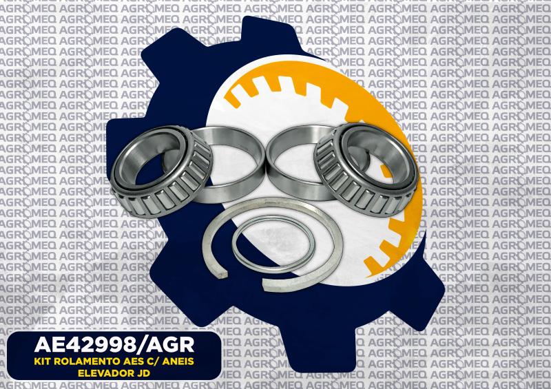 KIT ROLAMENTO AES C/ ANEIS ELEVADOR JD AE42998/AGR